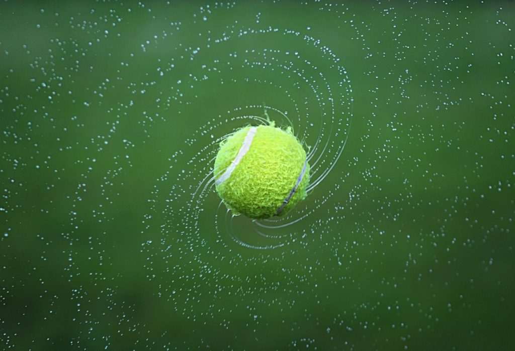 tennis, tennis ball, spinning